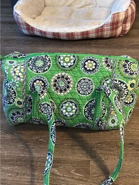 Vera Bradley Green Quilted Medallion Shoulder Bag